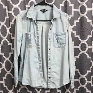 Express Lightweight Jean Button Up